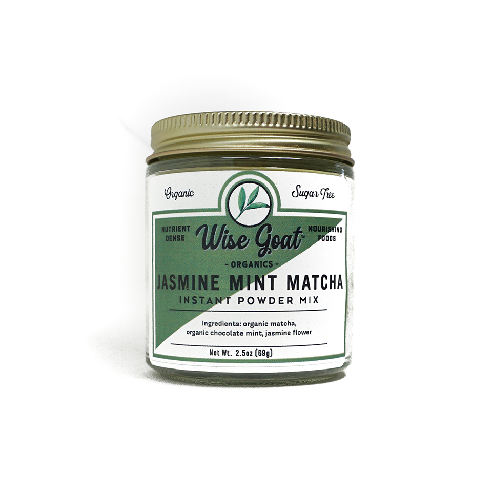 Instant Jasmine Mint Matcha Superfood Powder - Wise Goat Organics